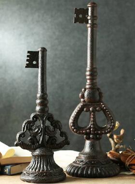 复古神秘钥匙装饰摆件树脂工艺品套装可