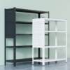 Screw type angle steel hole plate shelf household storage rack floor-standing multi-functional multi-layer storage room balcony iron shelf