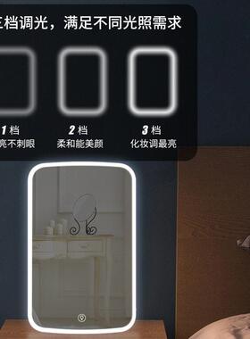 镜面数显调光美妆小冰箱化妆品护肤品面膜保鲜冰箱带LED补光灯
