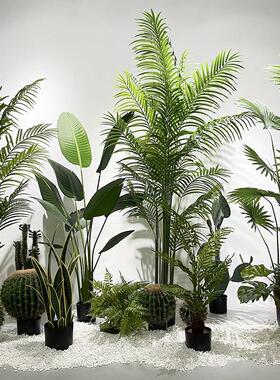 墙角造景室内大型彷真植物假盆栽商场橱窗餐厅大堂假树装饰摆件
