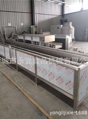 虾丸鱼丸龙虾尾挂冰机器 全自动鱿鱼包冰衣设备 冻品穿冰流水线