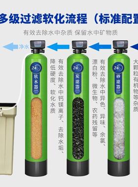 软水机锅炉软化水处理设备酒店洗浴洗涤厂地下井水过滤器除水垢