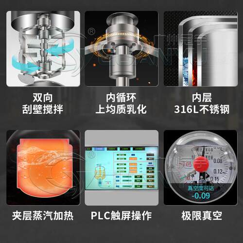 搅拌器乳化均质机身体乳护手霜面膜设备真空电热涂抹均质乳化机 - 图2