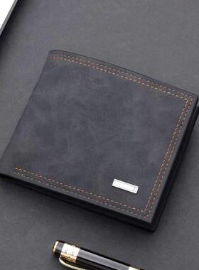 Men Short Wallet Genuine leather Man Purse Wallets Card bag