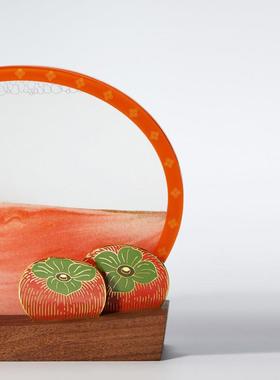 马鹿事事如意柿子流沙画摆件搬家乔迁结婚生日礼物2024新年装饰品