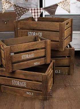 拍照道具静物收纳盒实景摆件婚纱写真儿童摄影复古橱窗装饰箱