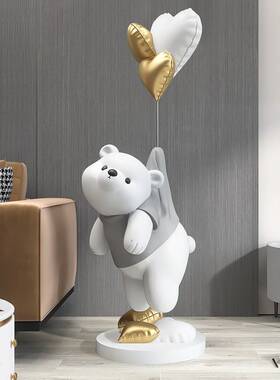 北极熊客厅大型落地摆件家居饰品电视柜旁边轻奢大气乔迁新居礼品