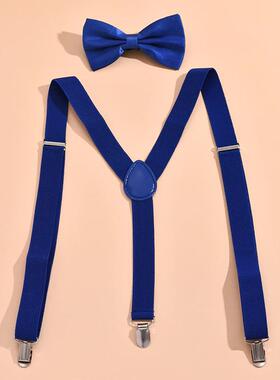 三夹背带蝴蝶结领结校服幼儿园
