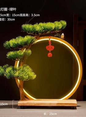 礼品创意桌面摆件送礼开业家居装饰灯玄关办公圈禅意客厅大号中式