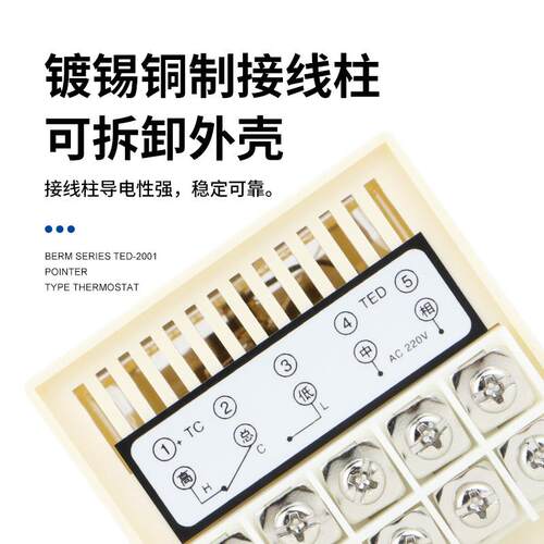 指针式温控表TED-2001烘箱烤箱温控仪K型E型电饼铛温控器 - 图2