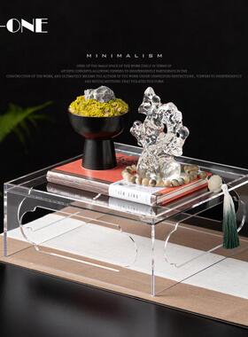 匠十新三中式RZB-2683透明太石底座件茶道摆茶展厅湖样板间装饰品