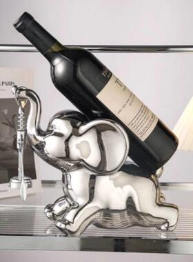 轻奢高档象酒托红酒架摆件客厅酒柜餐边柜装饰品乔迁礼物玄关桌面