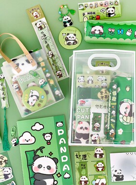 六一班级活动儿童奖励文具小学生礼物生日创意盲盒小礼品熊猫套装