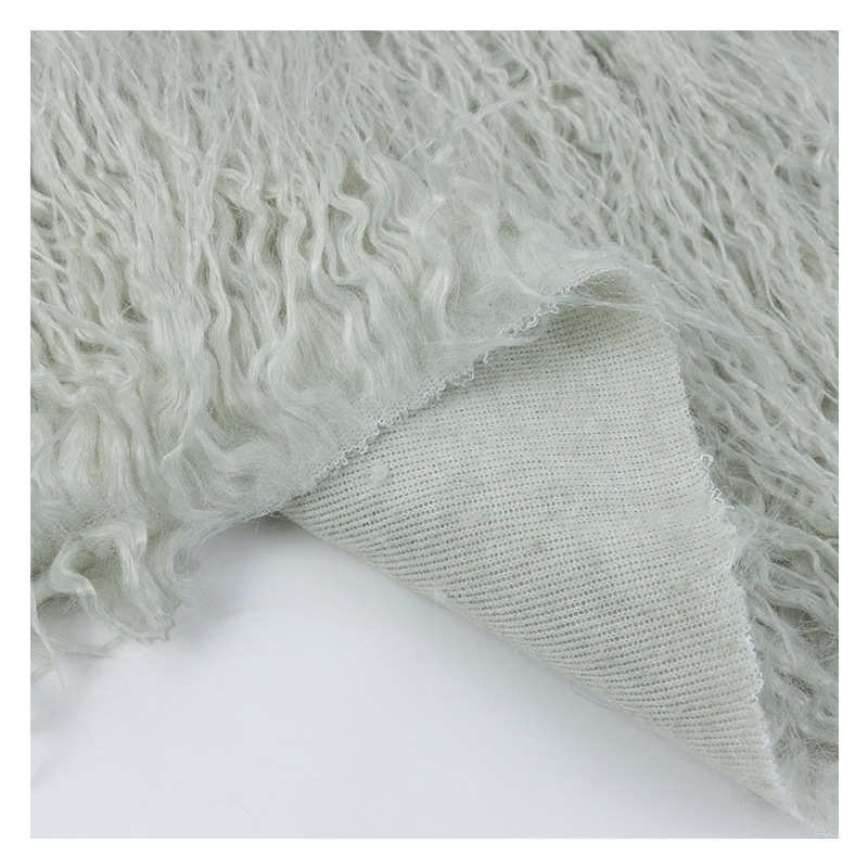 人造毛绒萝卜丝 素色落水毛布料 服装抱枕背景装饰长毛绒布 - 图3