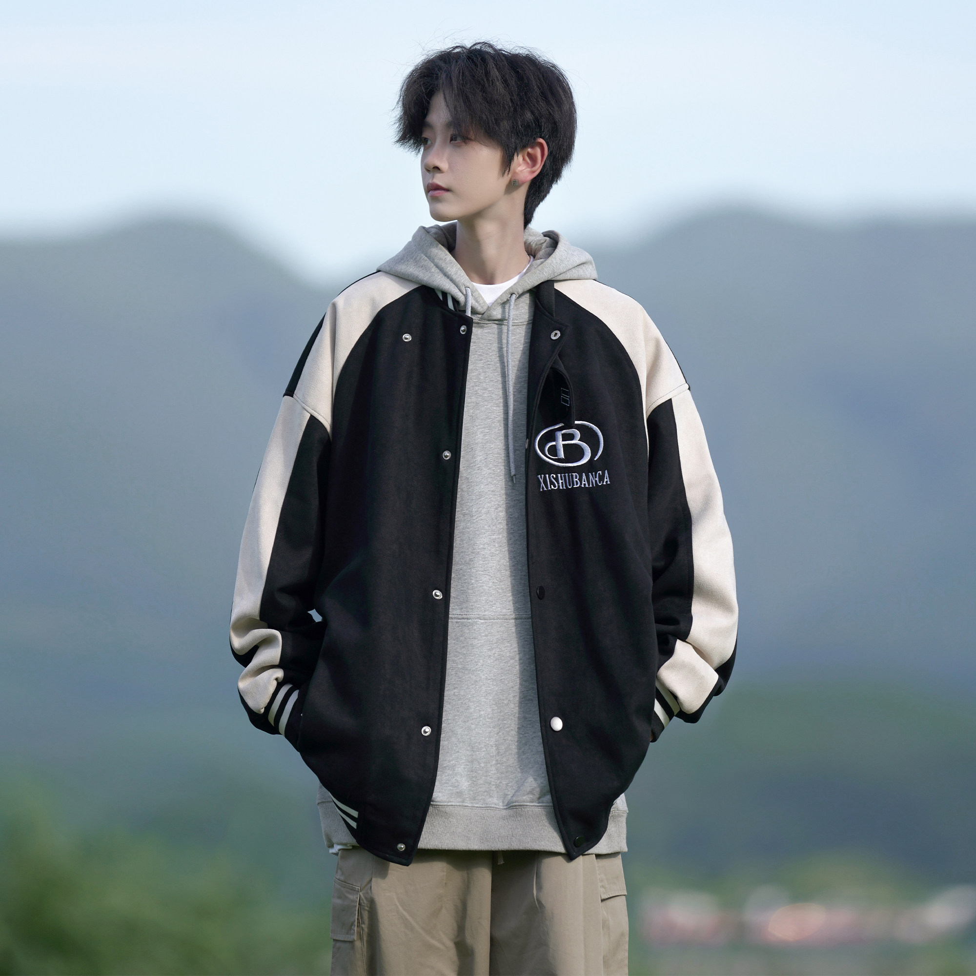 胖胖哥大码男装8090的夹克