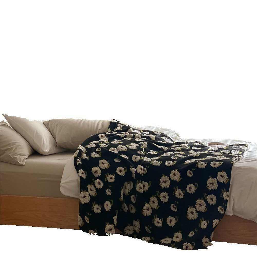 厂家直销2021雏菊复古羊毛绒毯加厚豆豆绒毯子单人盖腿办公室午睡,淘宝优惠券,粉丝福利购,淘宝优惠卷