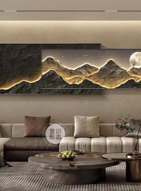 客厅背靠背装饰画，通俗奢华大气的沙发背景墙挂画，高端聚宝盆叠