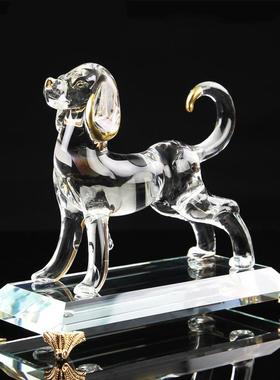 水晶12十二生肖动物鼠牛虎兔龙蛇马羊猴鸡狗猪客厅工艺礼品摆饰招