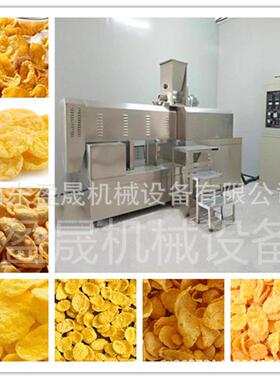 早餐玉米片生产线谷物脆加工设备双螺杆即食谷物片生产线膨化机