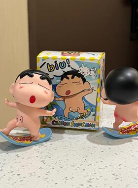 【新家的100个快递】滑板蜡笔小新摆件桌面家居好物客厅玄关装饰