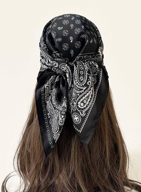 Bohemian paisley pattern square scarf vintage style women's