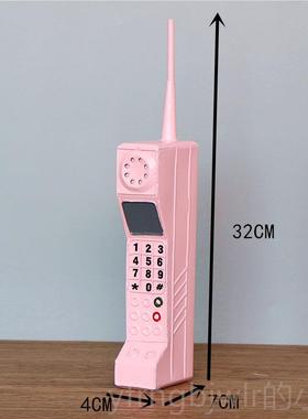 新款复古仿怀旧创意大哥大80年代手机模橱型真窗摆件中国风古装道