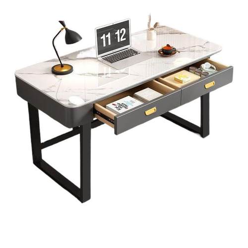 电脑桌实木轻奢高级感台式办公桌家用卧室现代简约书桌学生学习桌 - 图3