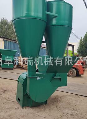 大型养殖厂饲料粉碎机加厚锤片双沙克龙玉米秸秆麦草打糠机科瑞