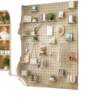 Solid wood hole board entrance wall storage rack entry partition decoration storage wall wall hanging board installation cross-border