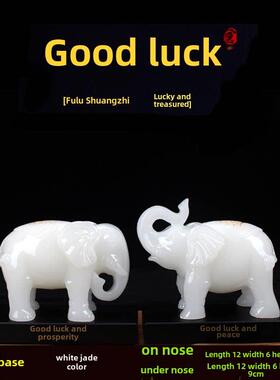 引进财富宝象饰品，繁荣吸水象一对，客厅乔迁礼品，柜台收银饰品