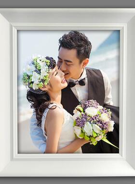 4欧创意白色画框实木相框挂墙16式20相230寸婚8022白纱照照馆相框