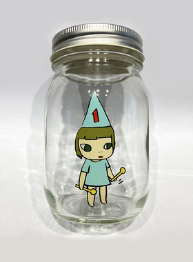 节日礼物 奈良美智展览限定中号储存罐2正品全新原盒包装潮流摆件