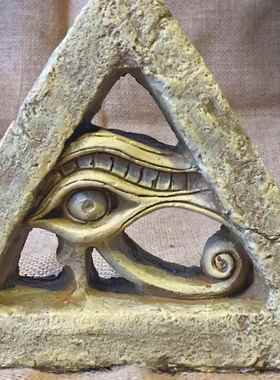 正品澳洛瑞斯古埃及纪念品荷意鲁福斯之眼办公摆室祝酒吧创装饰饰