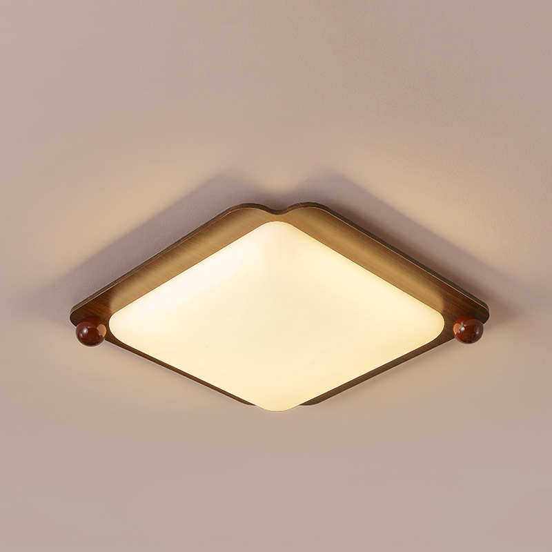 客厅吸顶灯高级感超薄护眼led房间灯中古风胡桃色简约大气大厅灯,淘宝优惠券,粉丝福利购,淘宝优惠卷