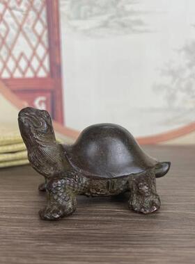 仿古做旧实心光身乌龟家居摆件办公室桌面茶宠摆件工艺品家居饰品