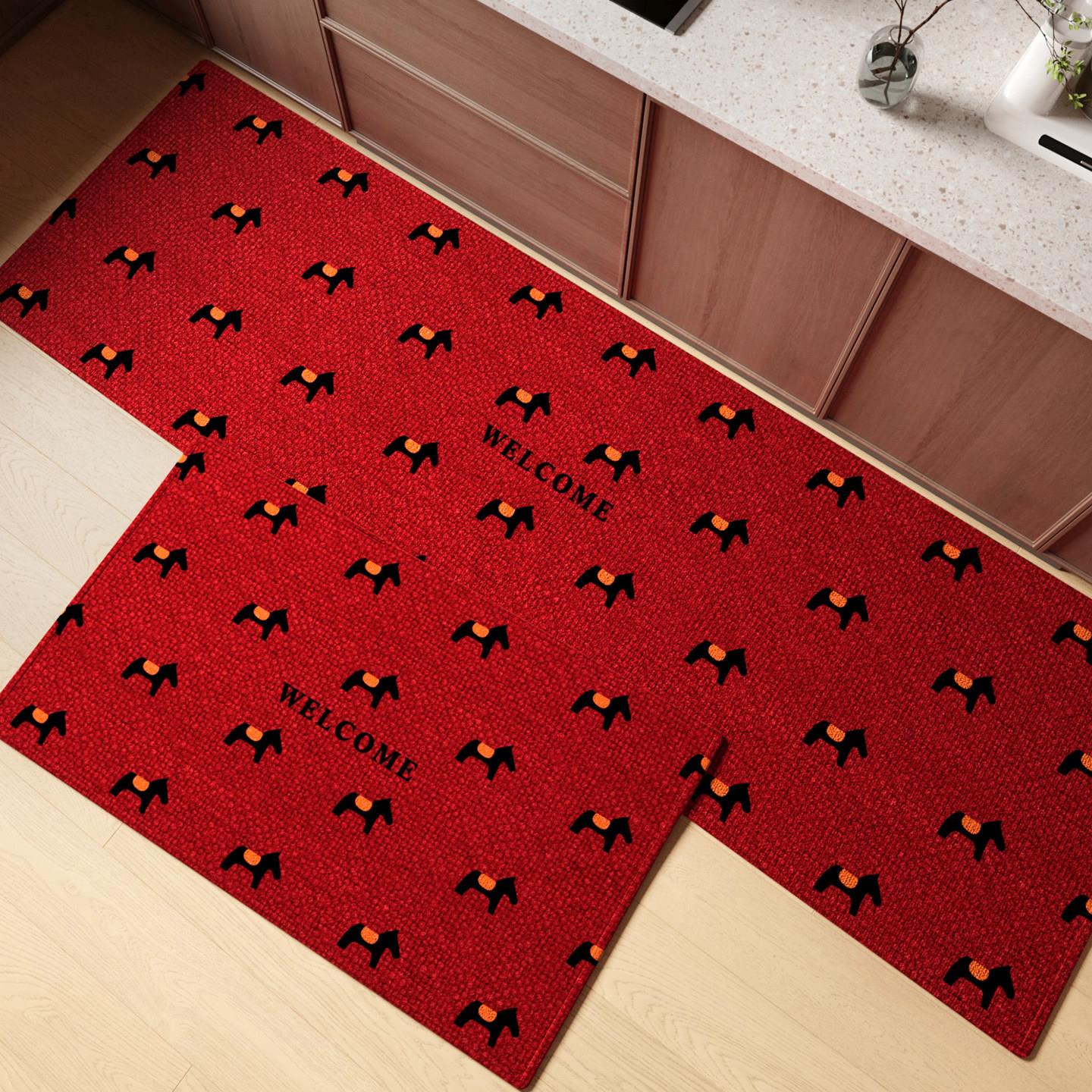 Kitchen special floor mats, household scratch-resistant, no-wash, water-absorbent, quick-drying floor mats, dirt-resistant, wear-resistant, dust-removing, non-slip mats, carpets