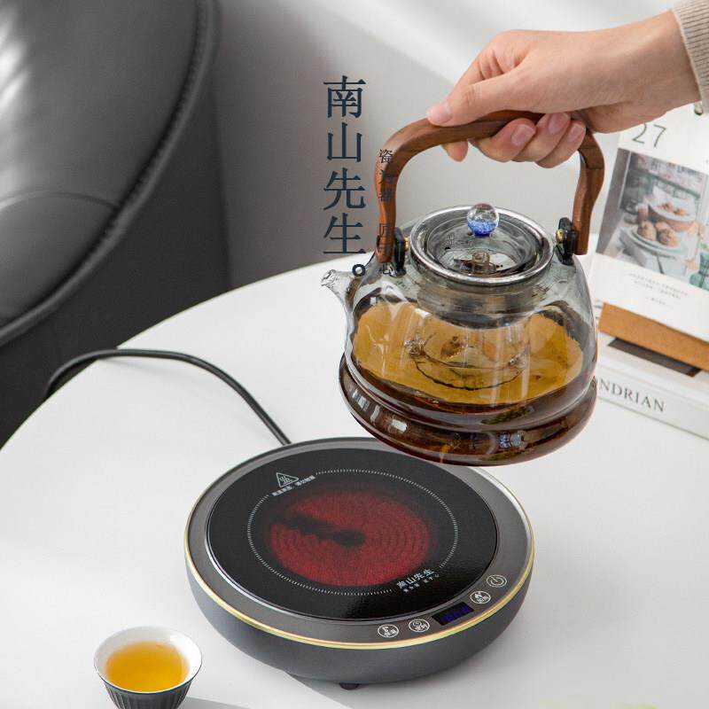 Mr. Nanshan black crystal stove teapot household tea set large capacity teapot glass tea 2026 new model
