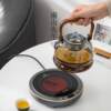Mr. Nanshan black crystal stove teapot household tea set large capacity teapot glass tea 2026 new model