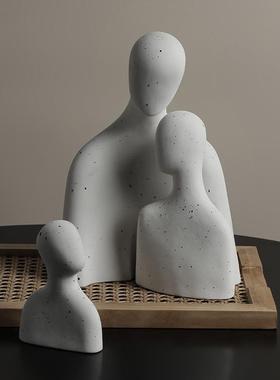 正品北欧现抽象人物艺品关摆件代术简约客厅家居酒柜摆设陶瓷玄装