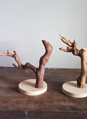 干 干树枝摆件装饰 天然树干枯木造型造景树杈支架展示 架文玩挂