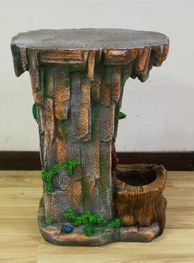 八方来财树根底假山流水喷泉底座水景装饰品风水轮摆9804工艺品