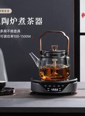 小即电陶炉煮茶壶套装家用养生壶玻璃蒸煮茶器烧水煮茶炉电热茶炉