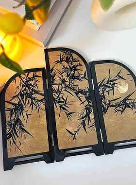 过年氛围布置茶台茶桌屏风装饰品摆件隔断客厅桌面入户玄关电视柜