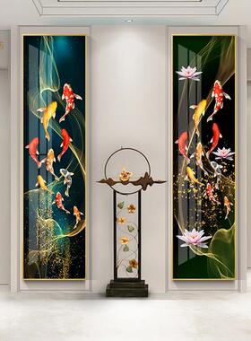 柱子玄装饰竖画版窄入RGSVA_16长条别墅复式楼梯关挂画客厅壁画进