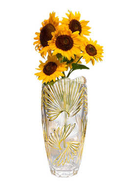 花瓶玻璃透明 轻奢摆件客厅插花水养干花摆件 欧式摆设家居装饰品