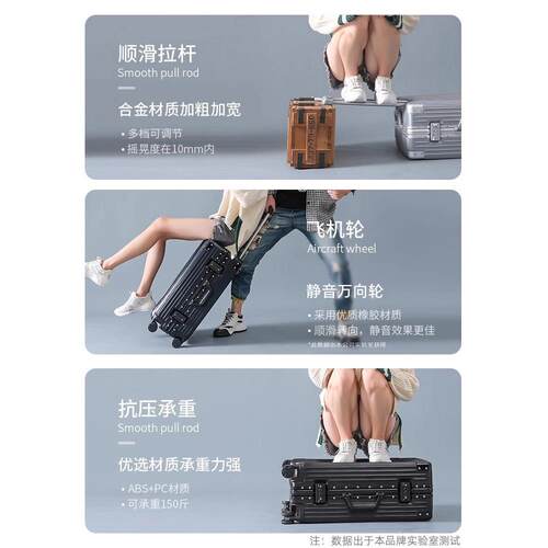 正品行拉李箱女旅行杆男20寸密码箱子万向轮结大实耐用容量20皮25 - 图1
