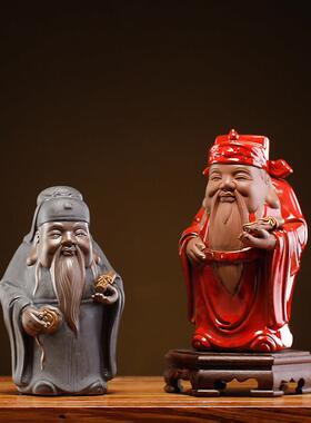 中式陶瓷福禄寿星人物摆件创意客厅书房办公室玄关装饰祝寿礼品