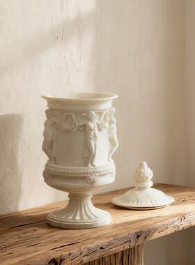 物复古仿玉石雕厅塑马摆100028件样板房客动餐厅茶几软装饰品搭配