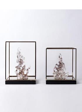 抽象水墨透明珊瑚石假山摆ES-A6099雕塑件样板房书灰酒柜玄关桌烟