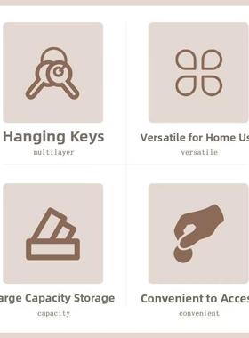 时尚简约现代兔子陶瓷钥匙挂架摆件创意家居装饰客厅玄关生日乔迁